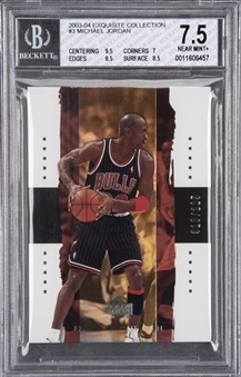 2003-04 UD "Exquisite Collection" #3 Michael Jordan (#010/225) - BGS NM+ 7.5